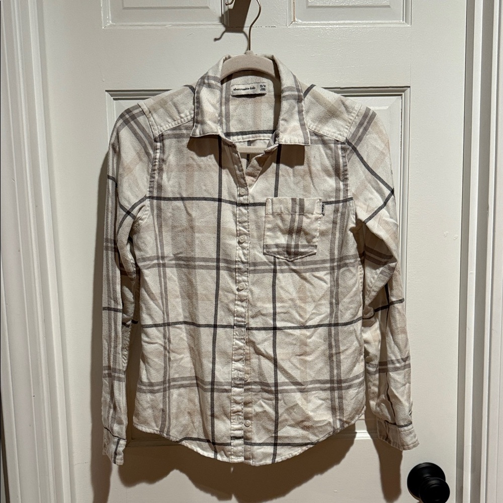 Abercrombie Kids Girls Size 13/14 Flannel Buttondown